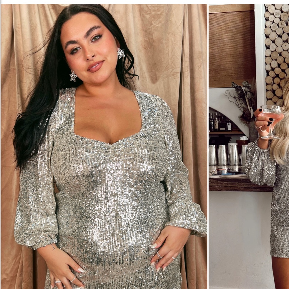 Sequien Dress Platinum